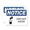 Signmission Hot Surface Sign, 5 in H x 7 in W, Vinyl Decal, Very Hot Water Sign With Symbol OS-2PACK-NS-D-57-L-18871 - alternate 1